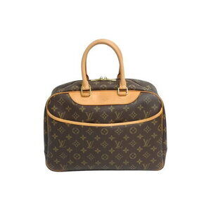Louis Vuitton Monogram Deauville Handbag Brown Logo Bag